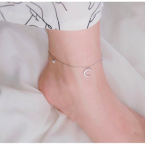 Lắc chân bạc 21 Centimeters Moon Star Trang sức bạc Tiệm bạc 21 Centimeters | BigBuy360 - bigbuy360.vn