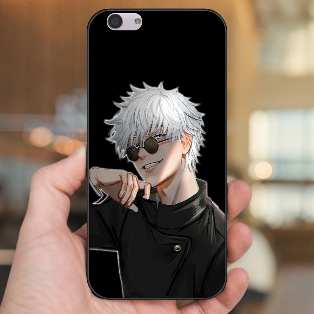 Ốp lưng Oppo F1s, F3, F3 Plus viền đen in hình Satoru Jujutsu Kaisen