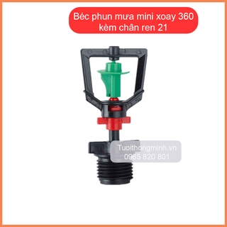 Béc tưới phun mưa mini 360 độ chân ren 21