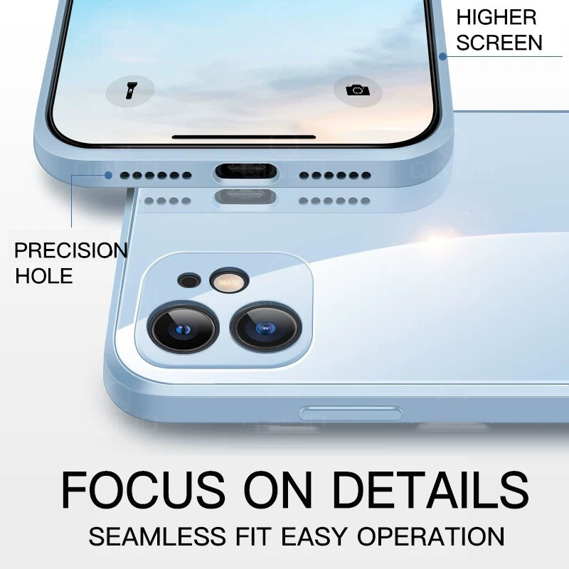 Ốp điện thoại mềm mặt kính cường lực dành cho IPhone 11 Pro Max X XS Max XR 8 7 Plus | BigBuy360 - bigbuy360.vn