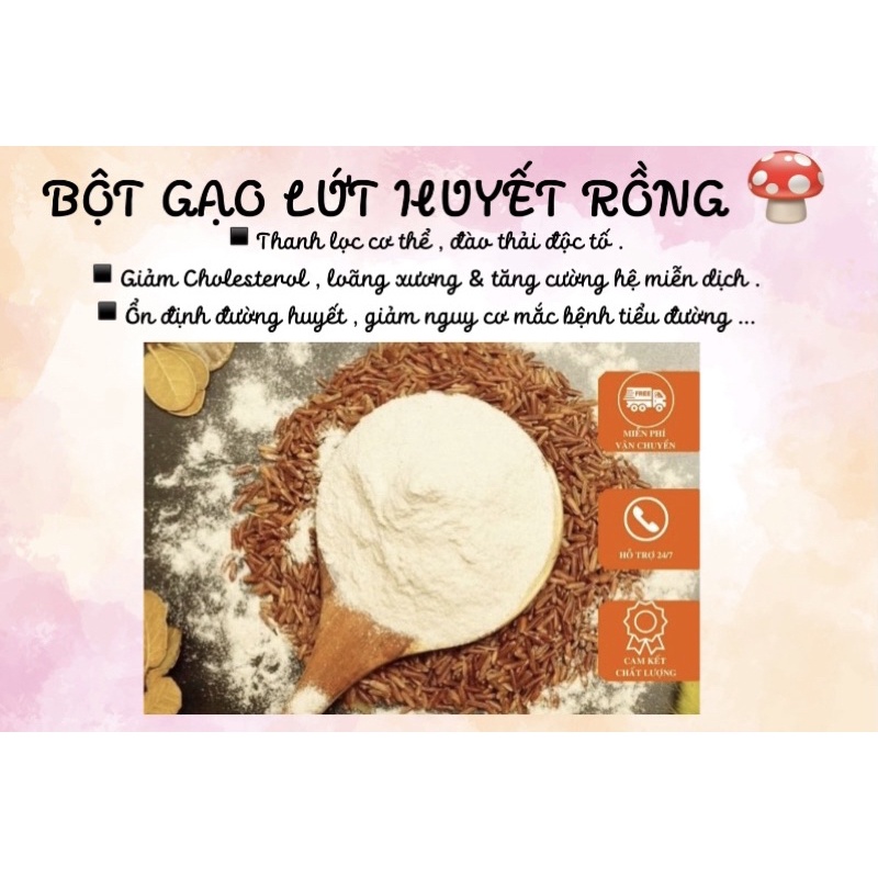 Bột Gạo Lứt Huyết Rồng Nảy Mầm, Bột Gạo Lứt Đỏ Nguyên Chất - Thực Dưỡng Từ Hỷ
