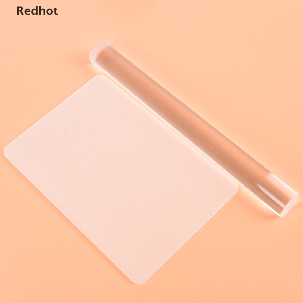 &lt; Redhot &gt; Cây Lăn Đất Sét Acrylic Trơn Dùng Để Tạo Hình DIY