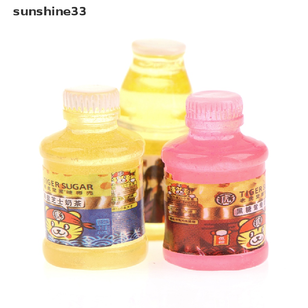 Bộ 5 Chai Nước Uống Mini Tỉ Lệ 1: 12 Dễ Thương Dùng Trang Trí Nhà Búp Bê