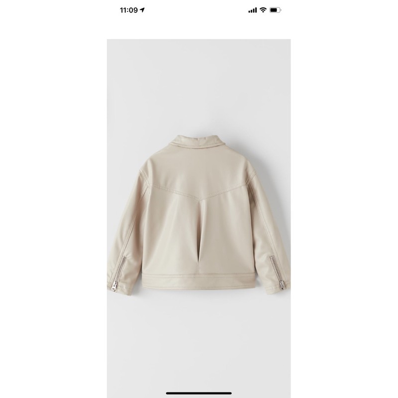 Áo khoác biker giả da Zara size 11-12 , new tag