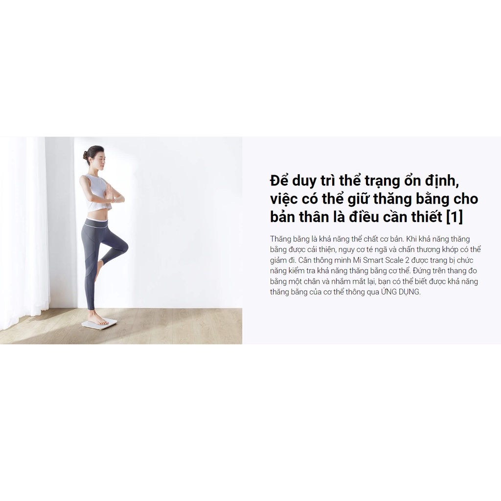Cân Điện Tử Xiaomi Smart Scale 2 - Bluetooth Low Energy 5.0 - Màn hình LED ẩn - Kính cường lực bền và đẹp - Chính hãng
