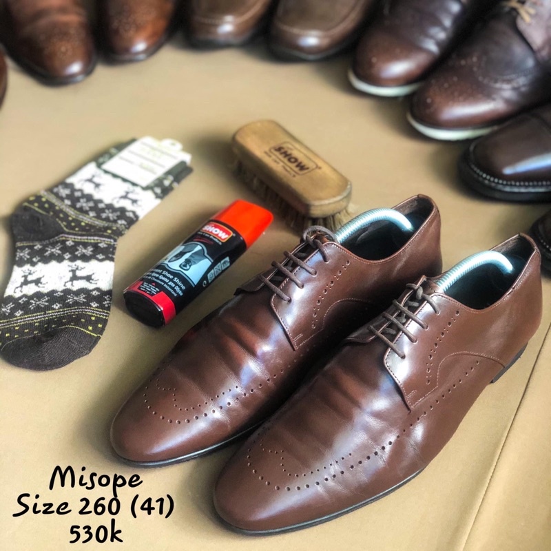 [Giày 2hand] [Size 42] [TonaShoe] Giày Tây Da Nguyên Miếng Đục Lỗ Thương Hiệu Misope