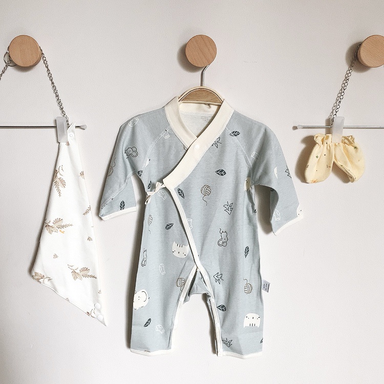 [Freeship] Romper chéo vạt buộc dây rút, cổ yukata 100% cotton, vải mềm mịn mát, thấm hút rất tốt, hoạ tiết Nhật.