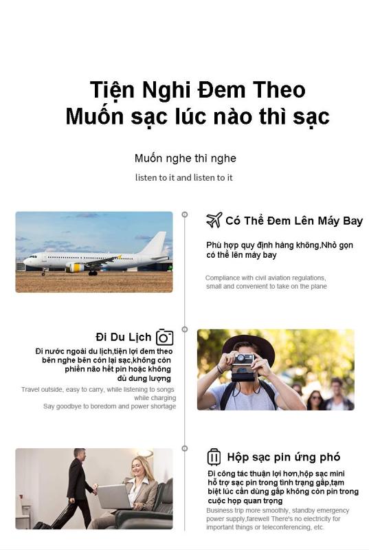 Tai Nghe Nhét Tai bluetooth Không Dây Chip 4800mah - f270