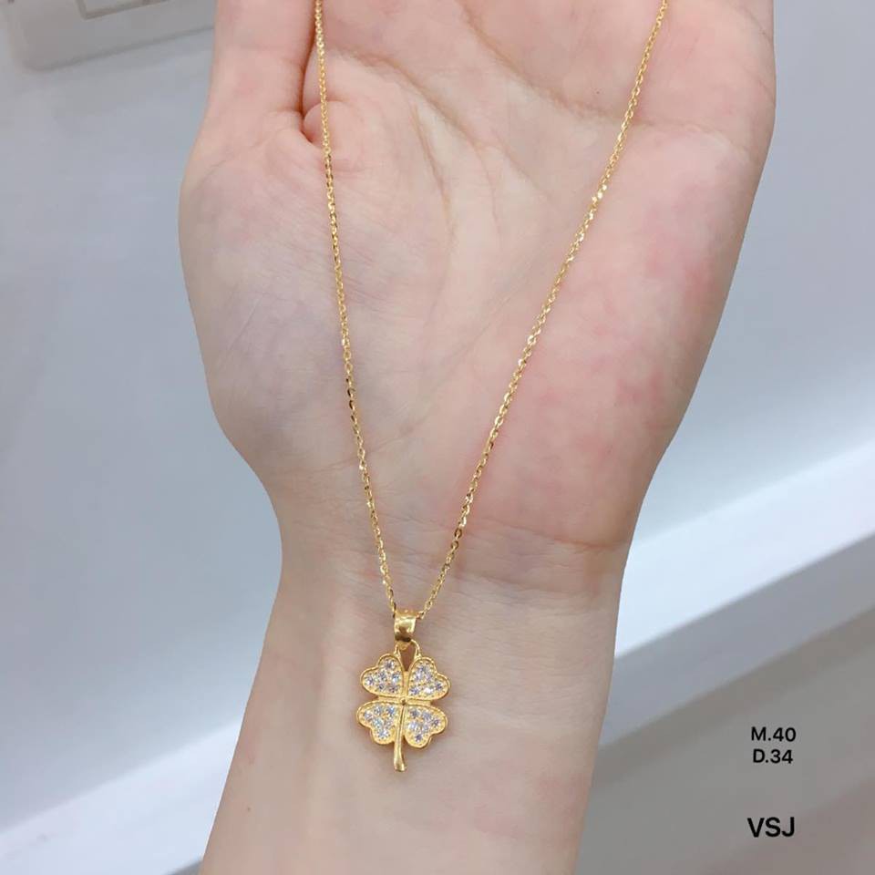 Vòng Cổ Cỏ Bốn Lá - Vàng10k