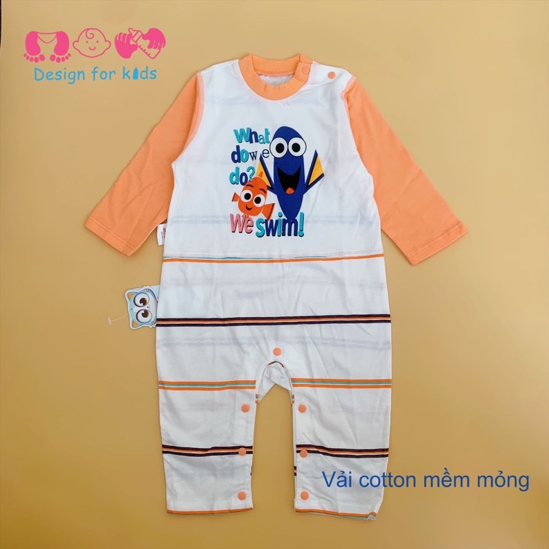 (Link 5) Sleepsuit bộ body dài tay có cổ hàng xuất dư hãng OMIDO cho bé trai và bé gái (Chọn mẫu)
