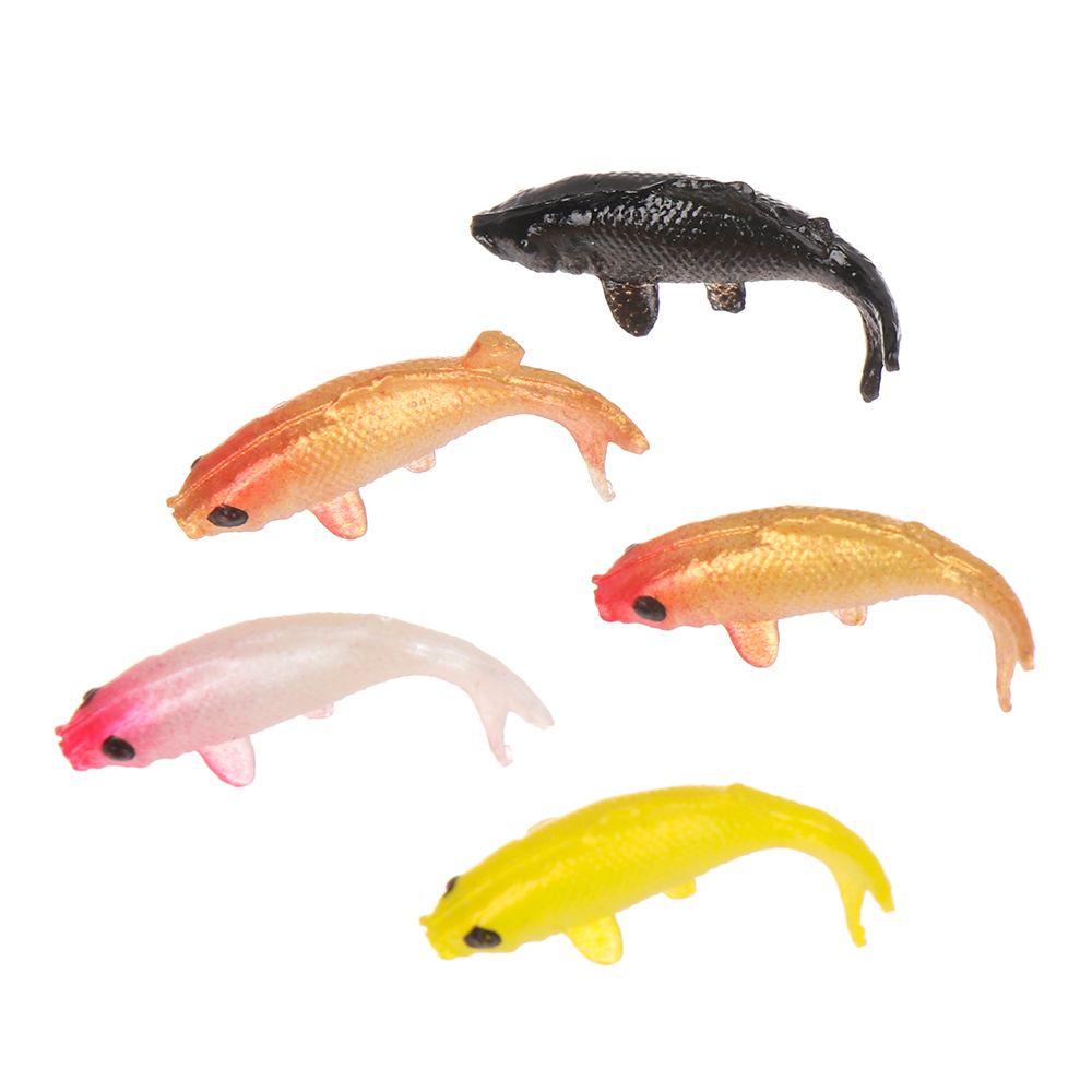 RAINBOW Set 5 Mô Hình Cá Vàng / Cá Vàng / Vuông Trang Trí Nhà Búp Bê