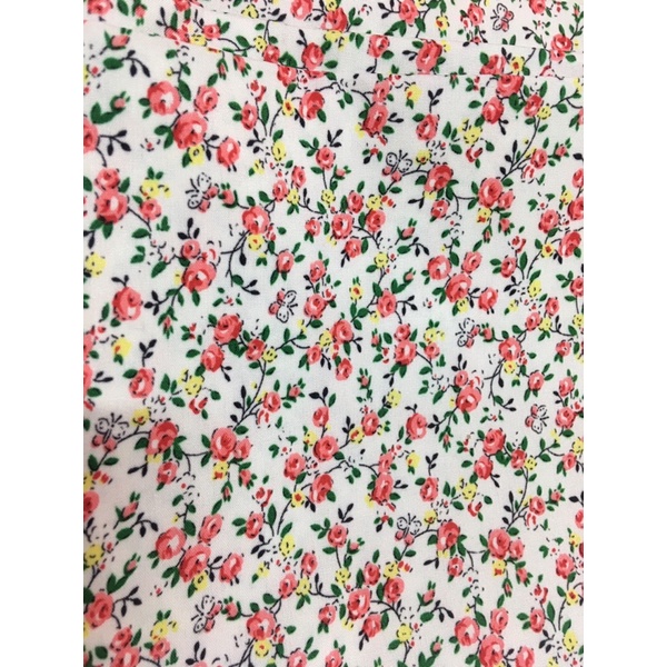 Vải lụa Nhật hoa nhí cao cấp may váy hoa siêu cưng