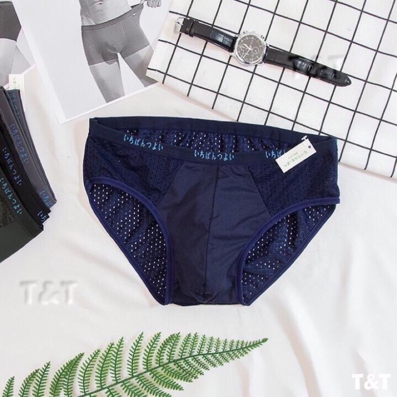 ❤️ Hộp 5 Quần Lót Nam Chéo Thông Hơi Xuất Nhật ❤️