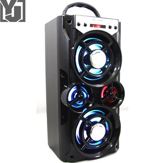 Loa gỗ bluetooth xách tay ms-260bt đèn led