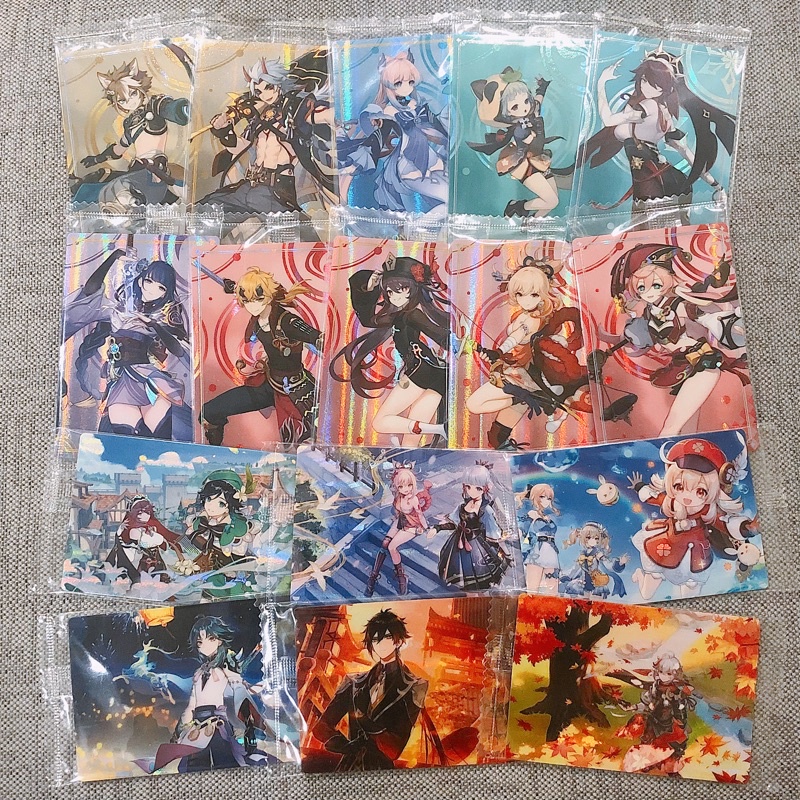 Photocard ảnh hologram wafer Genshin Impact