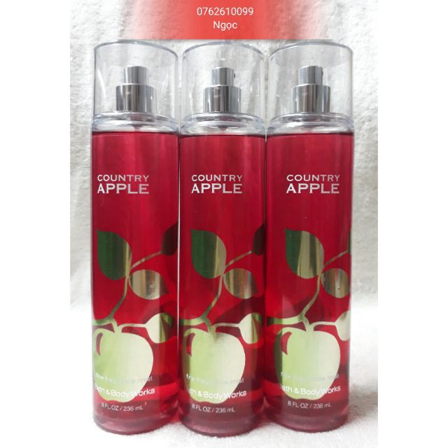 XỊT THƠM TOÀN THÂN BATH AND BODY WORKS COUNTRY APPLE 236ML CHÍNH HÃNG - 7337