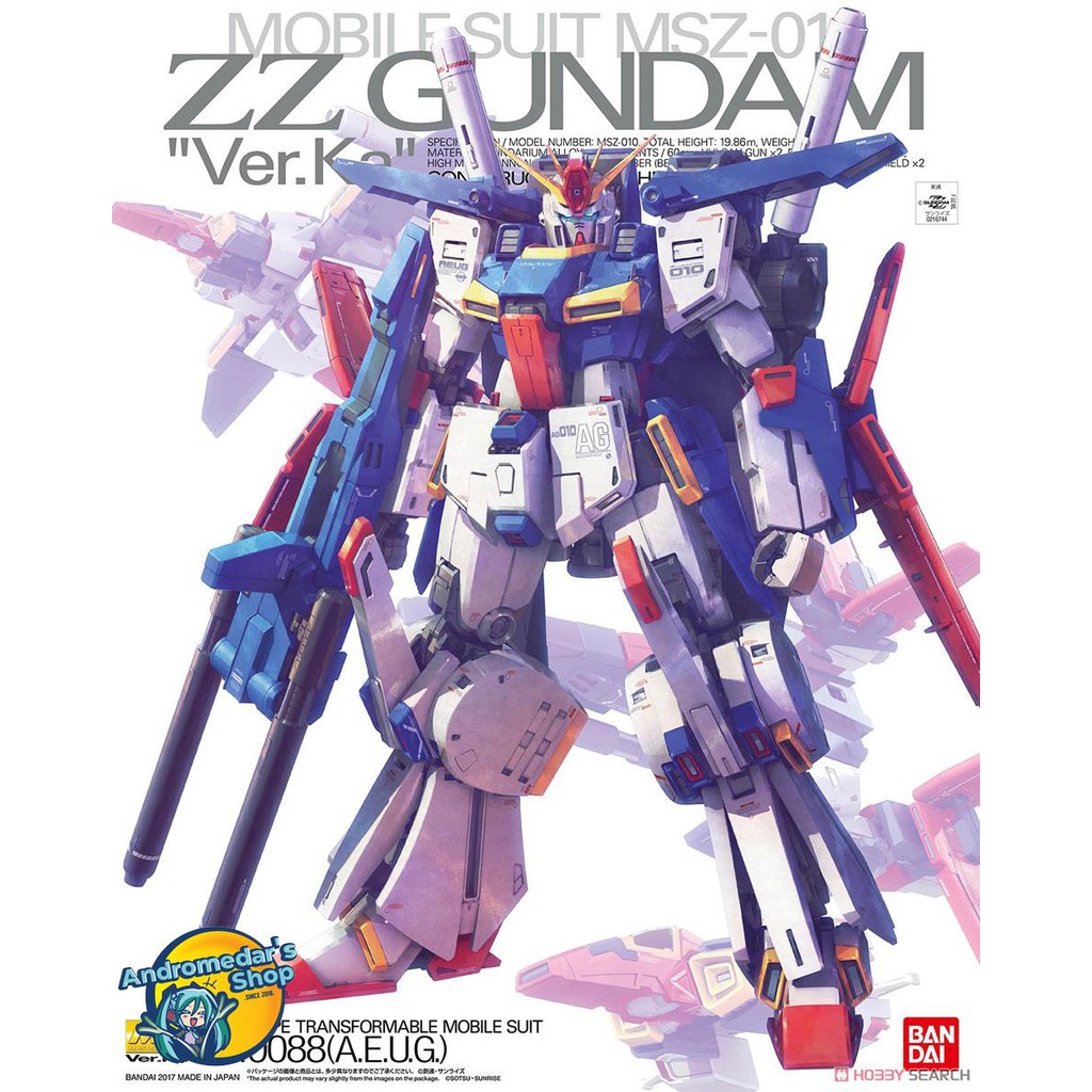 [Bandai] Mô hình lắp ráp MSZ-010 ZZ Gundam Ver.Ka (MG) (Gundam Model Kits)