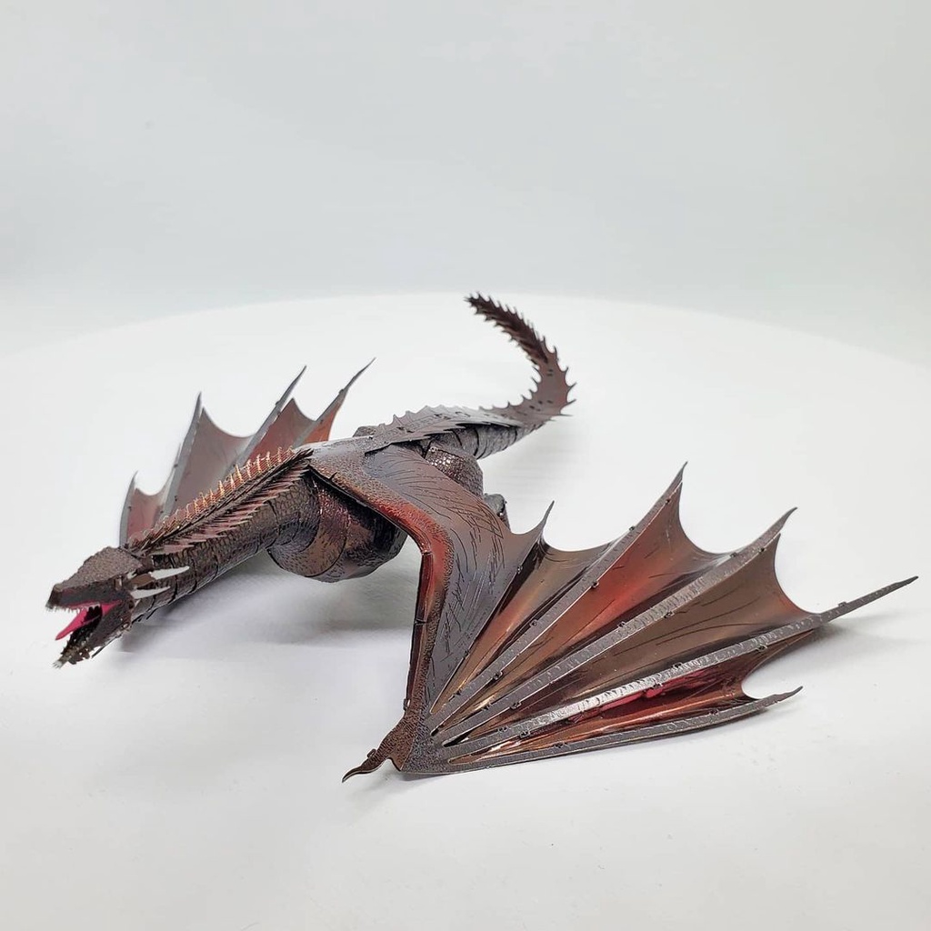 Mô Hình Lắp Ghép 3D Kim Loại Rồng Lửa Drogon