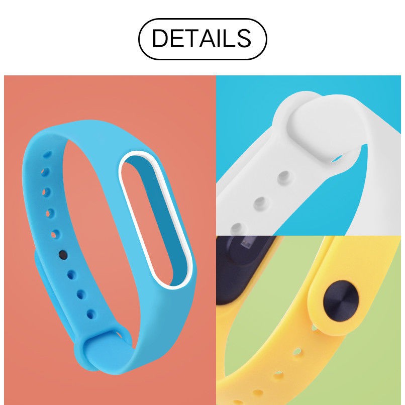 Dây Đeo Silicon Thay Thế Cho Đồng Hồ Thông Minh Xiaomi Mi Band 2