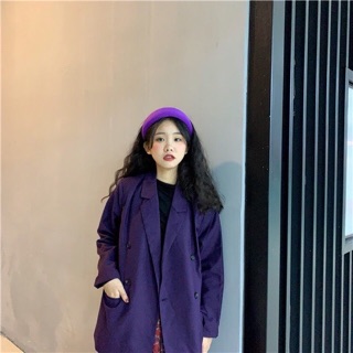 Áo blazer tím Hàn Quốc
