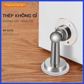 Bộ chặn cửa Inox 304 dán nền gạch men siêu dính kèm keo dán 3M và đinh ốc - Bộ bảo vệ tường cửa