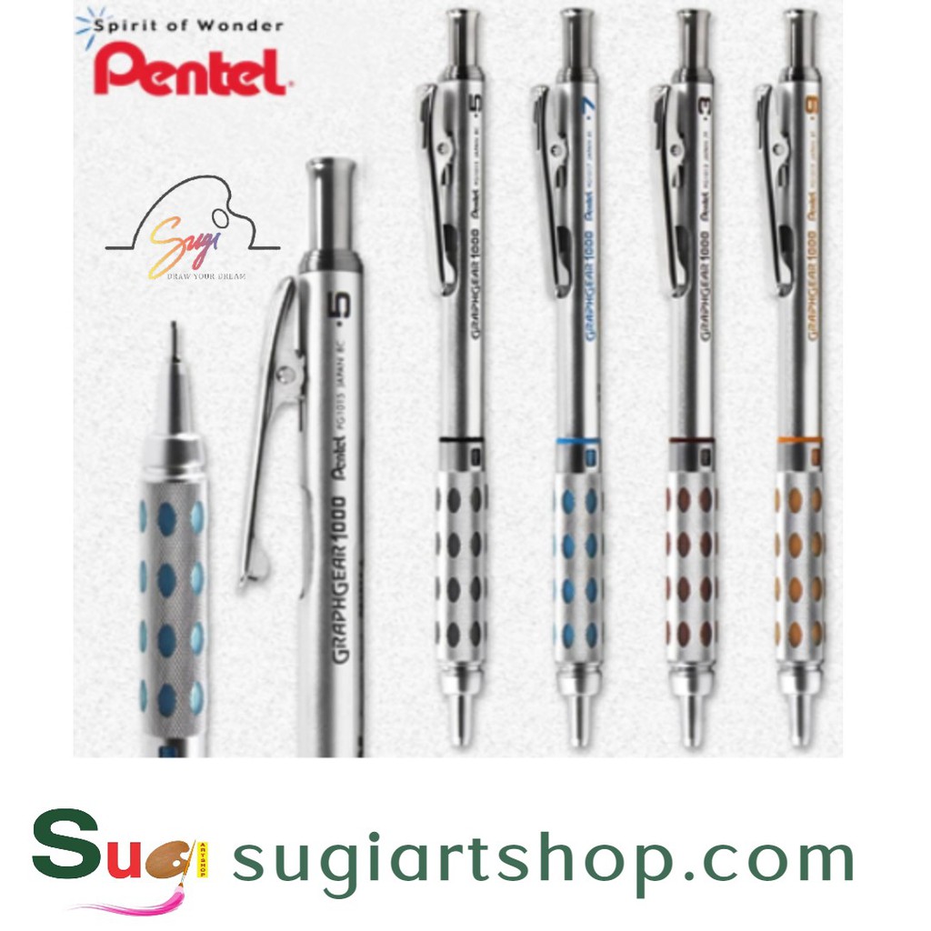 Chì bấm soạn thảo cơ khí Pentel Graph Gear 1000 Mechanical Drafting Pencil Đúc ...