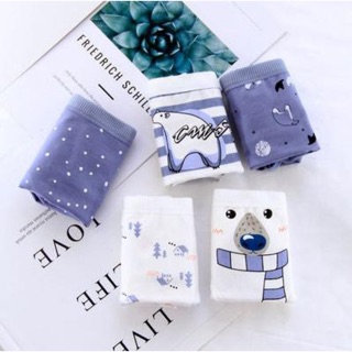 Combo 5 quần lót nữ 100% cotton họa tiết dễ thương