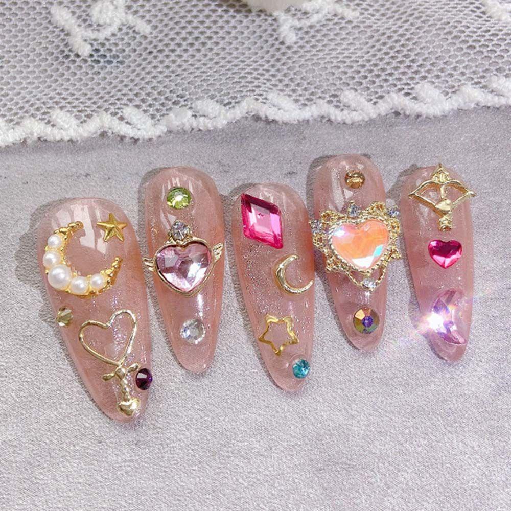 Phụ Kiện Trang Trí Móng Tay 3D Hình Tròn/Ngôi Sao Bằng Nhựa Resin|Charm Làm Móng