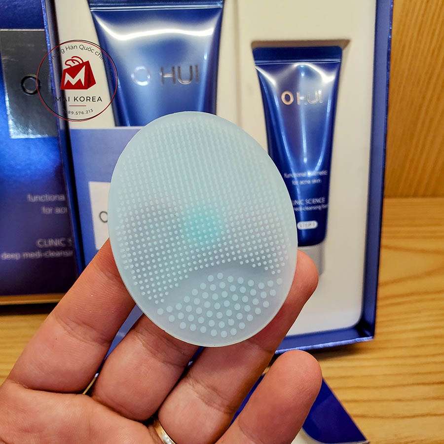 Set sữa rửa mặt OHUI CLINIC SCIENCE xanh cho da mụn cao cấp