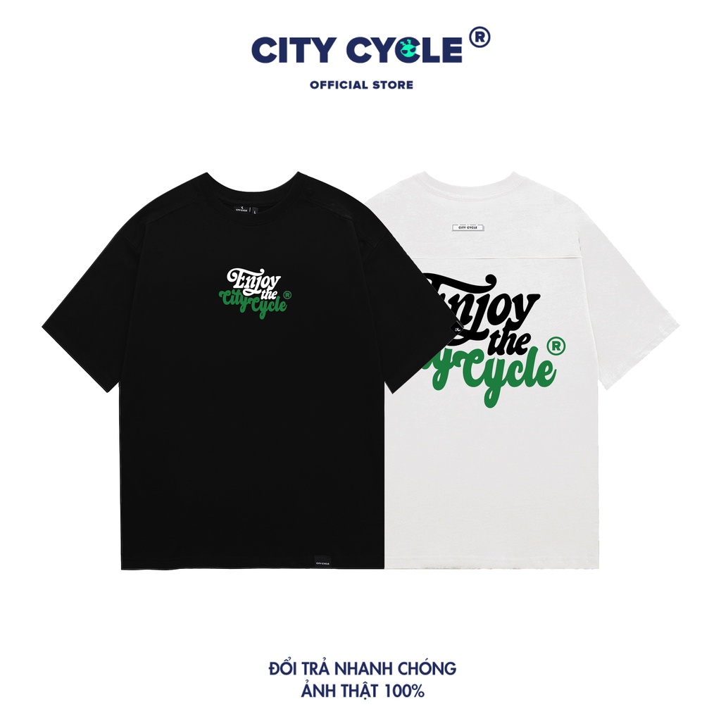 Áo thun local brand Enjoy City Cycle phông tay lỡ unisex oversize nam nữ form rộng