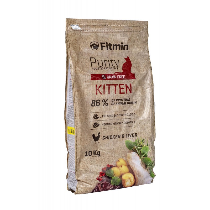 Thức ăn hạt cho mèo Fitmin Purity bao 10kg