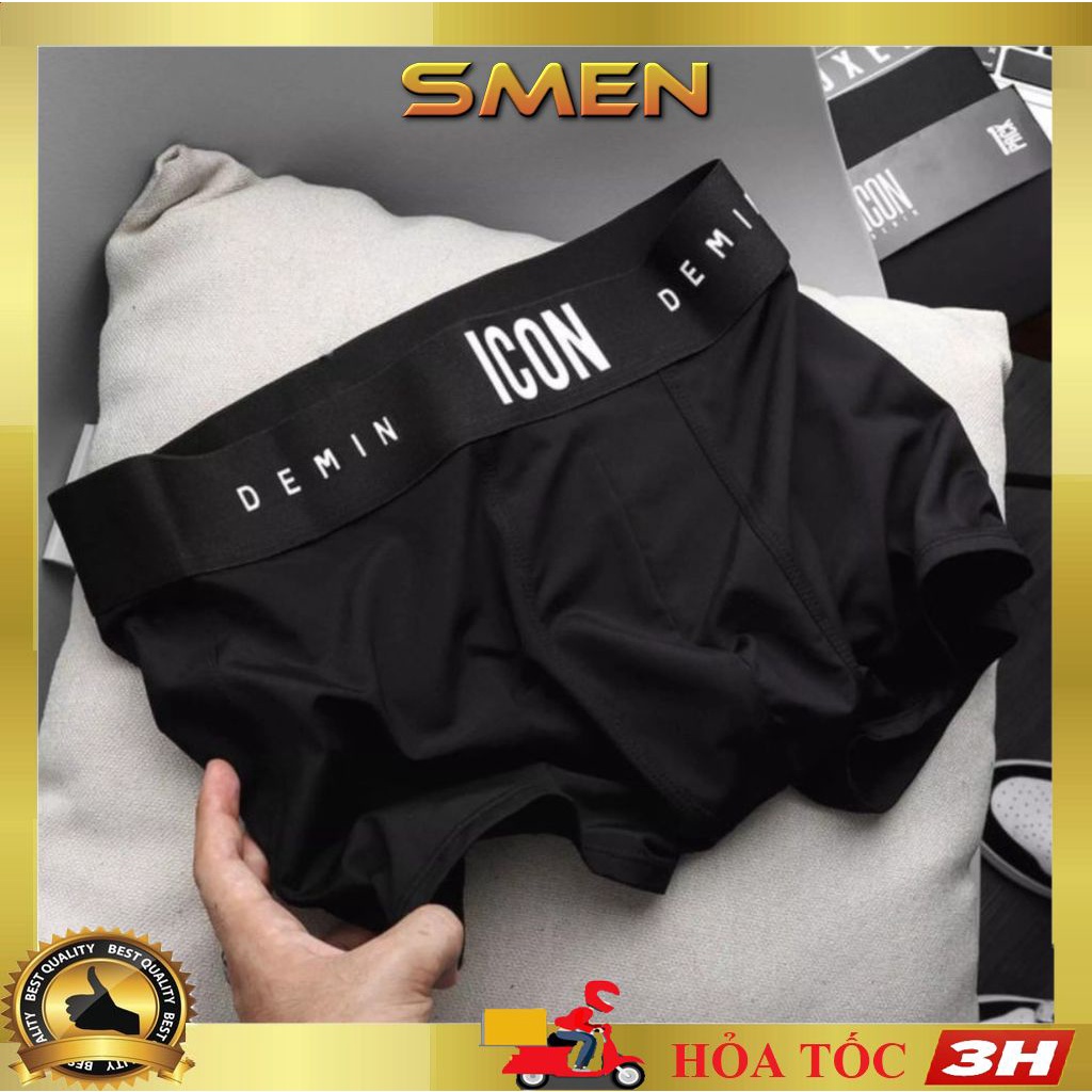 Quần Lót Nam Boxer Thun Lạnh ICON Co dãn 4 chiều, Quần sịp Nam Thun Lạnh Boxer ICON Demin Loại 1 - SMEN