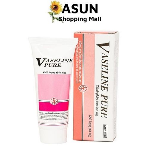 Tuýp dưỡng ẩm môi, toàn thân Vaseline Pure (10g)