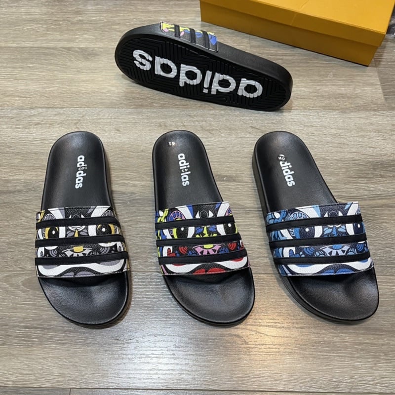 🔥HÀNG CAO CẤP🔥Dép nam Adidas kỳ lân quai ngang đế 2 tầng có chữ siêu đẹp