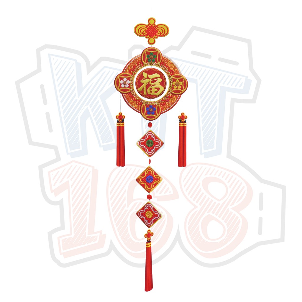 Mô hình giấy đồ chơi trang trí Tết String Decoration - Fortune