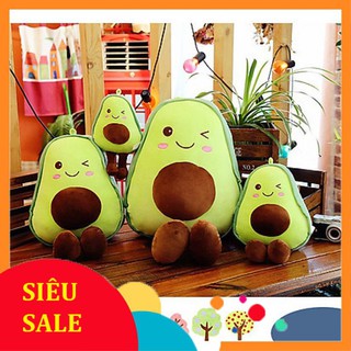 Quả bơ nhồi bông cao cấp | Gấu Bông hình trái bơ để ôm hình tròn. Kích thước 30cm.