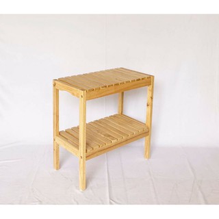 Kệ Đa Năng, Trồng Cây, Trang Trí Để Dép 2 Tầng 50cm Bằng Gỗ Cao Su Cao Cấp.