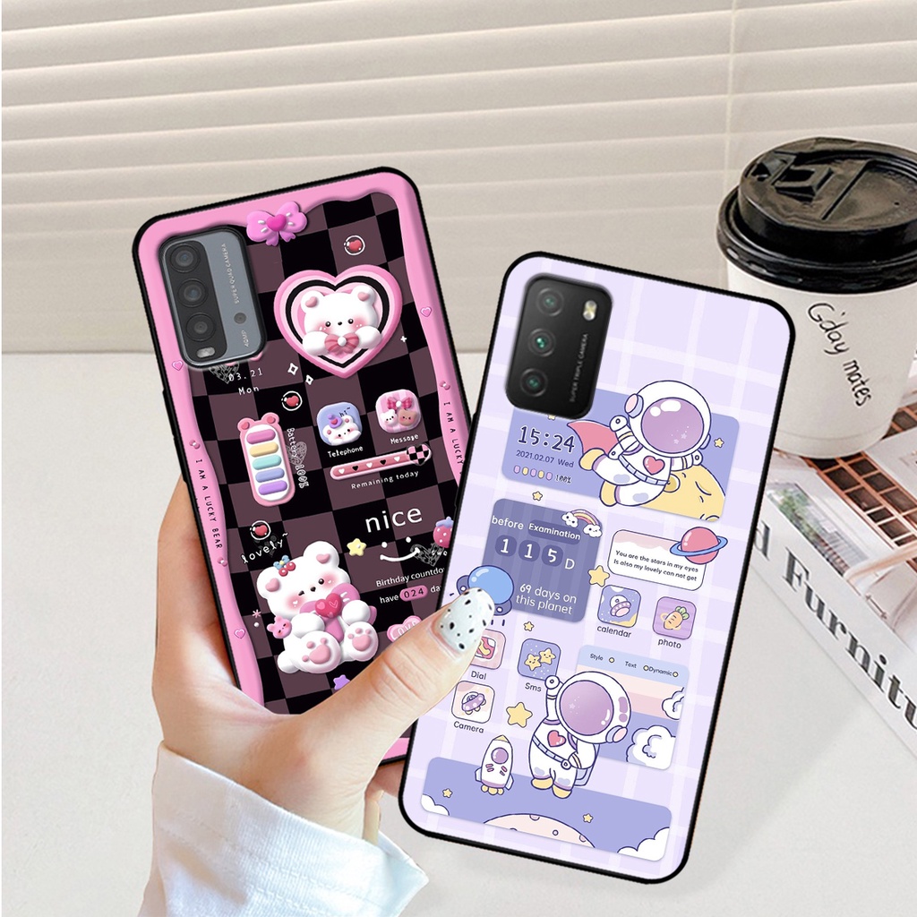 Ốp lưng Xiaomi Redmi 9T - Poco M3 hình gấu, vũ trụ ngân hà chibi. ốp chống sốc bền đẹp