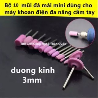 Bộ mũi đá mài mini phụ kiện cho máy khoan đa năng mini cầm tay chân 3mm