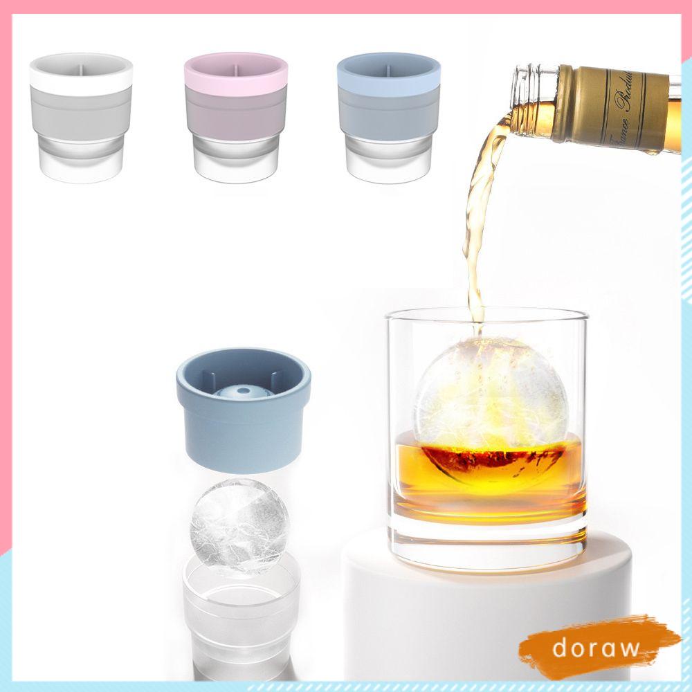 DORAW Whisky  Cocktail Ice Mold Ice Cream Tool Ice Block Making Ice Cube Tray Large Size Fruit Coke Drink Silicone High-capacity Ice Cubes Making Box Kitchen Accessories Ice Lattice/Multicolor