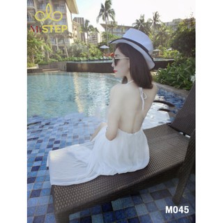 Đầm Maxi Trắng Đi Biển
