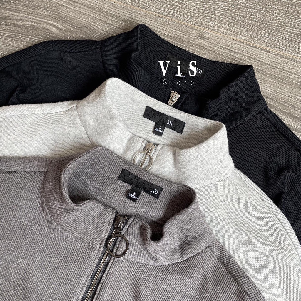 Áo khoác croptop nữ tay dài