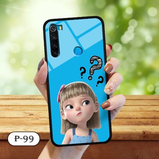 Ốp lưng kính 3D Xiaomi Redmi Note 8-cute