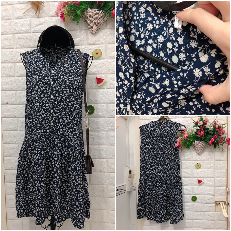 Đầm hoa xô tole Nhật dưới 65 kg