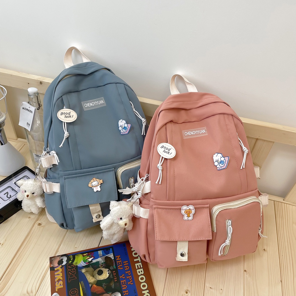 Balo unisex đi học nam nữ, balo thời trang Ulzzang Hàn Quốc cá tính dễ thương có chống nước