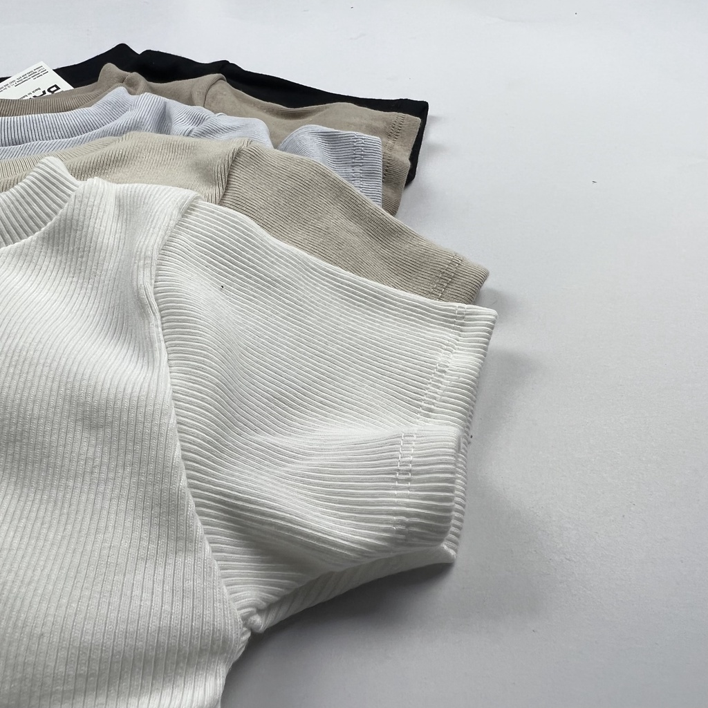 Áo thun ôm tay ngắn cổ tròn, áo crt ôm tay ngắn vạt tam giác cá tính - AO079 | BigBuy360 - bigbuy360.vn