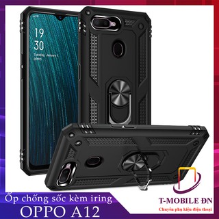 FREESHIP 50k_Ốp lưng Oppo A12, Ốp chống sốc 2 lớp kèm nhẫn iring làm giá đỡ cho Oppo A12