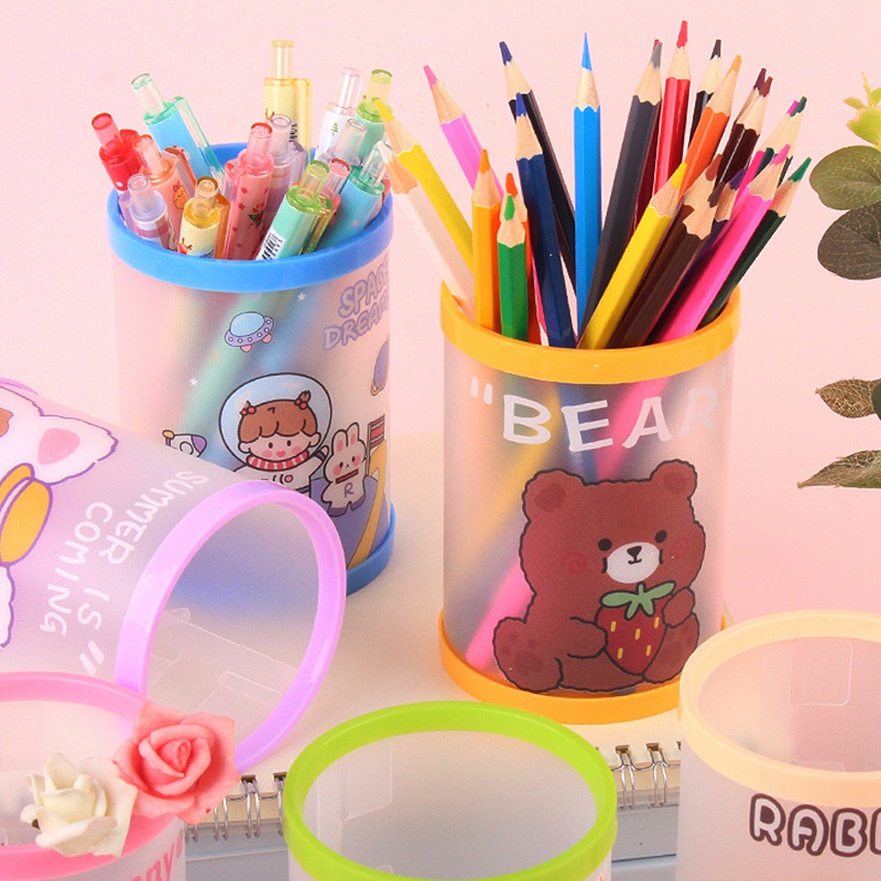 Hộp Đựng Bút DIY Hình Hoạt Hình Xinh Xắn Tiện Dụng