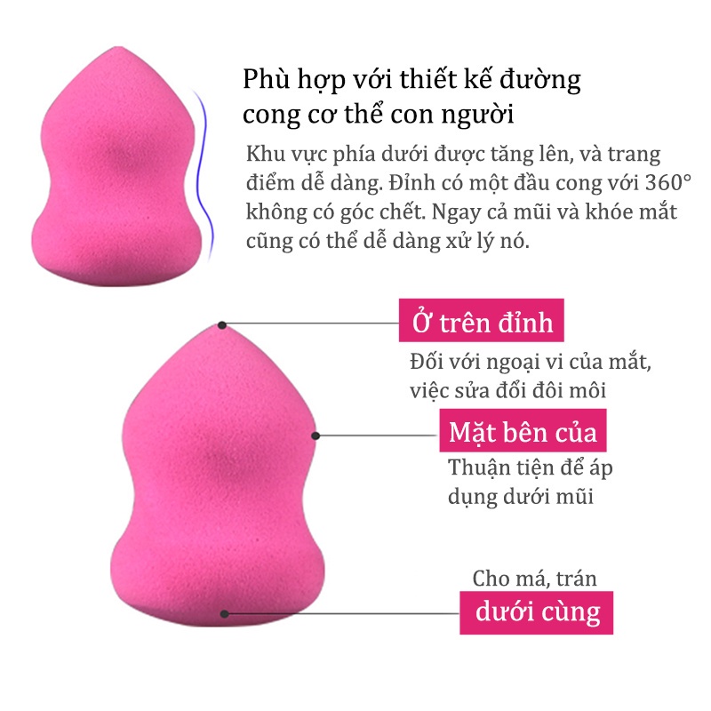 Bông Mút Trang Điểm Tán Kem Nền Giọt Nước[Giao hàng ngẫu nhiên]-URBFP