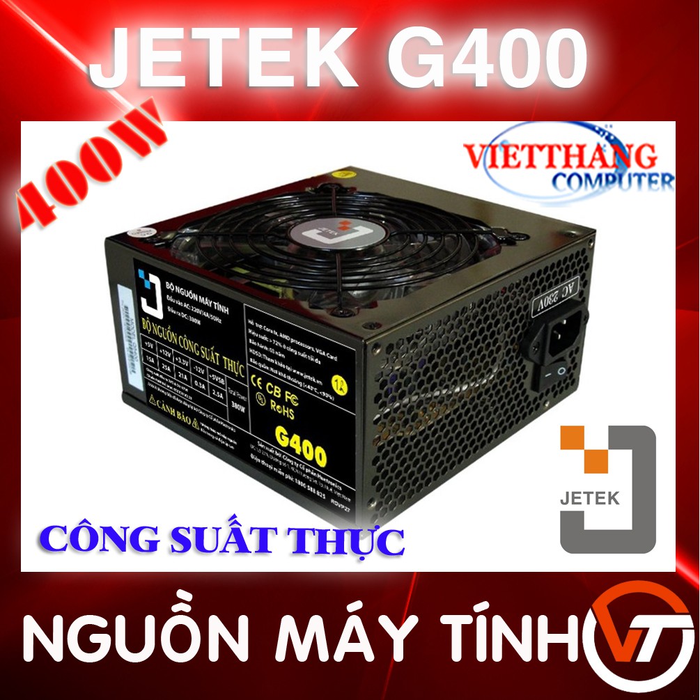 Nguồn máy tính công sức thực 400W Jetek G400 ( 2nd )